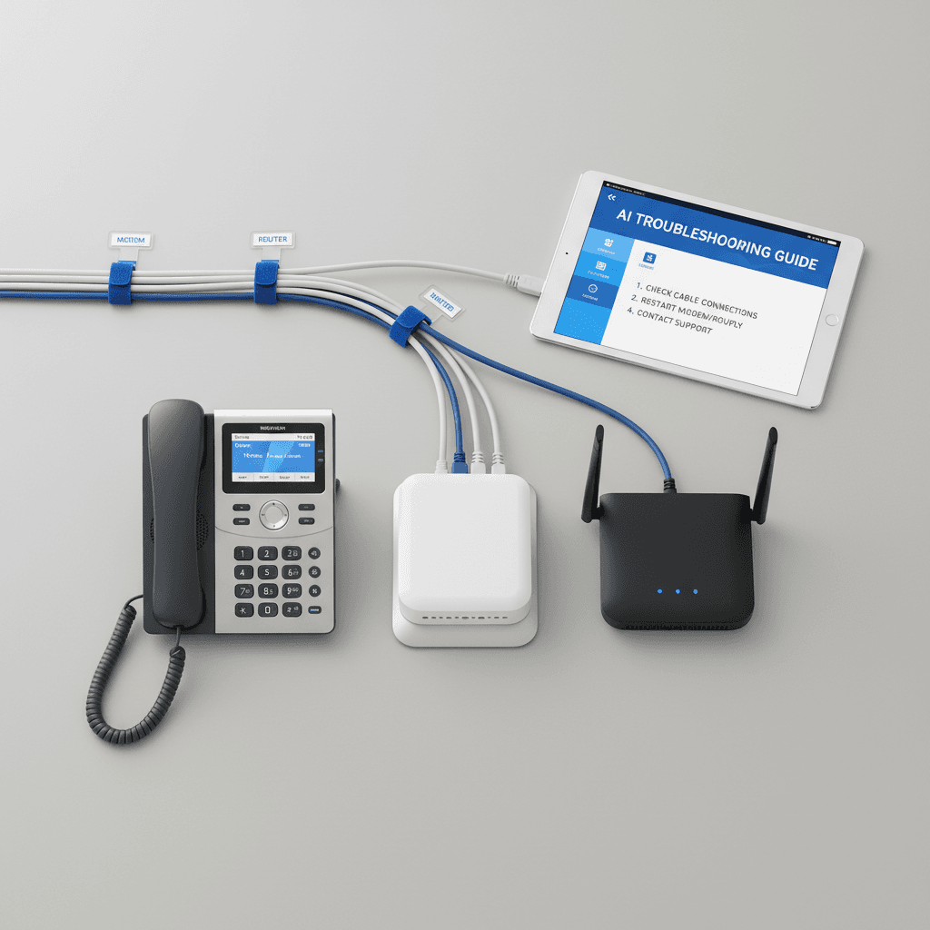 VoIP phone system equipment setup