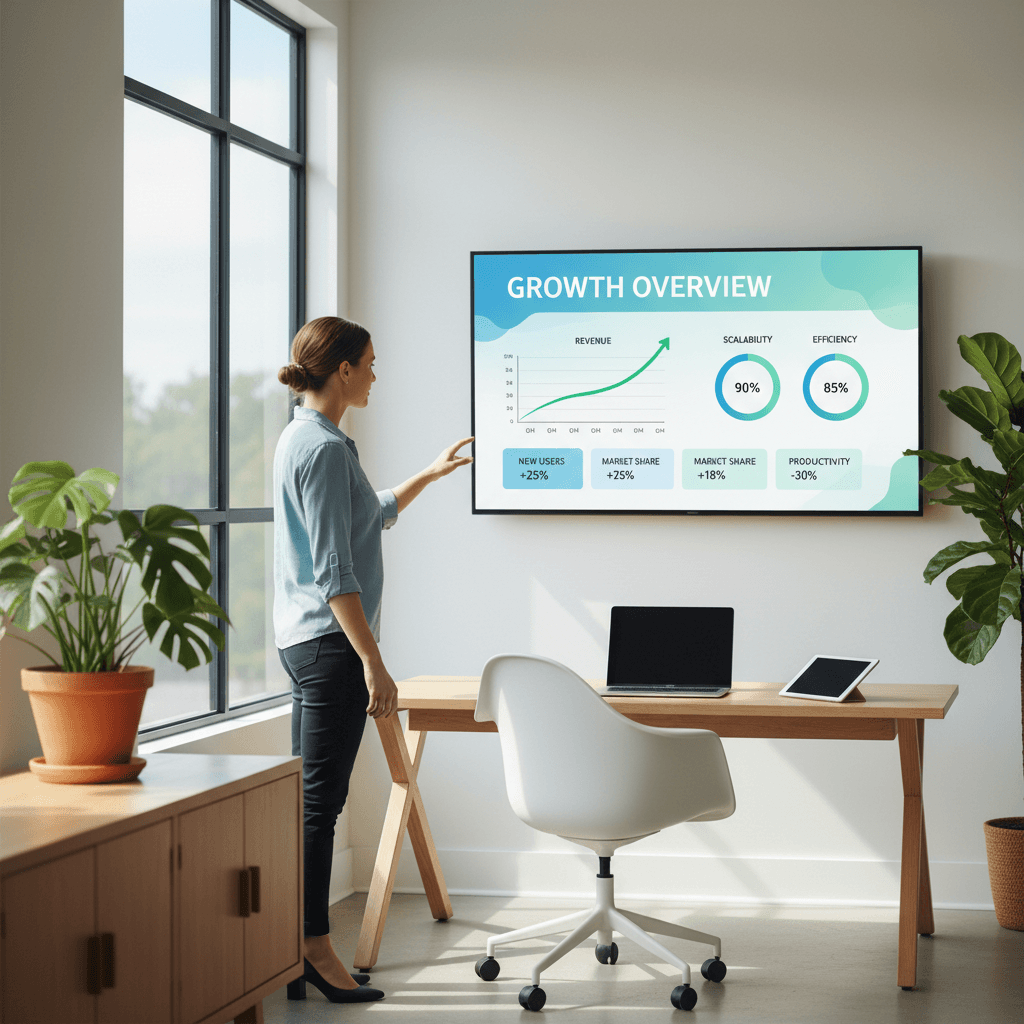 Monitoring system growth and scalability dashboard