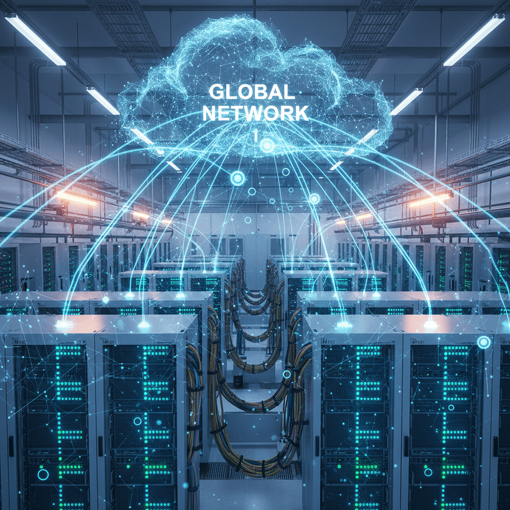 Cloud-connected server infrastructure and network systems