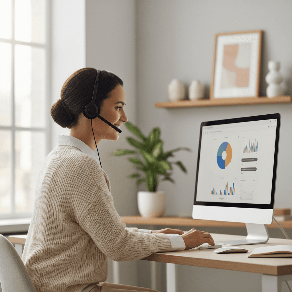 Support specialist providing dedicated technical assistance via VoIP