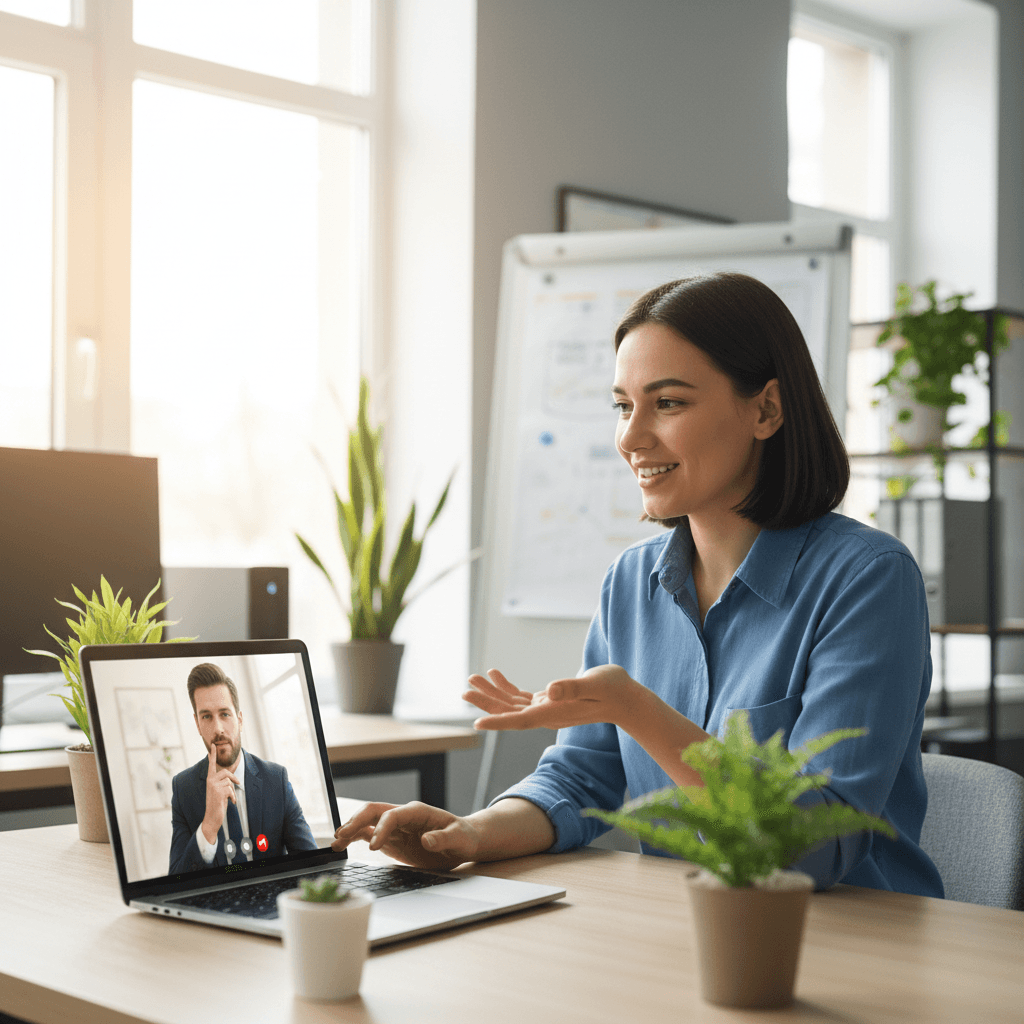 Customer support technician providing VoIP assistance