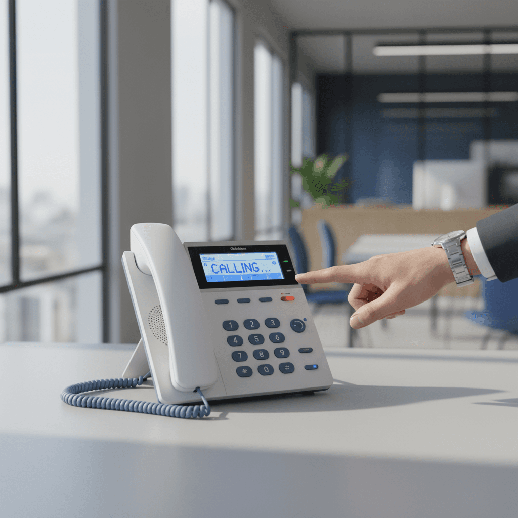 VoIP phone system with illuminated display