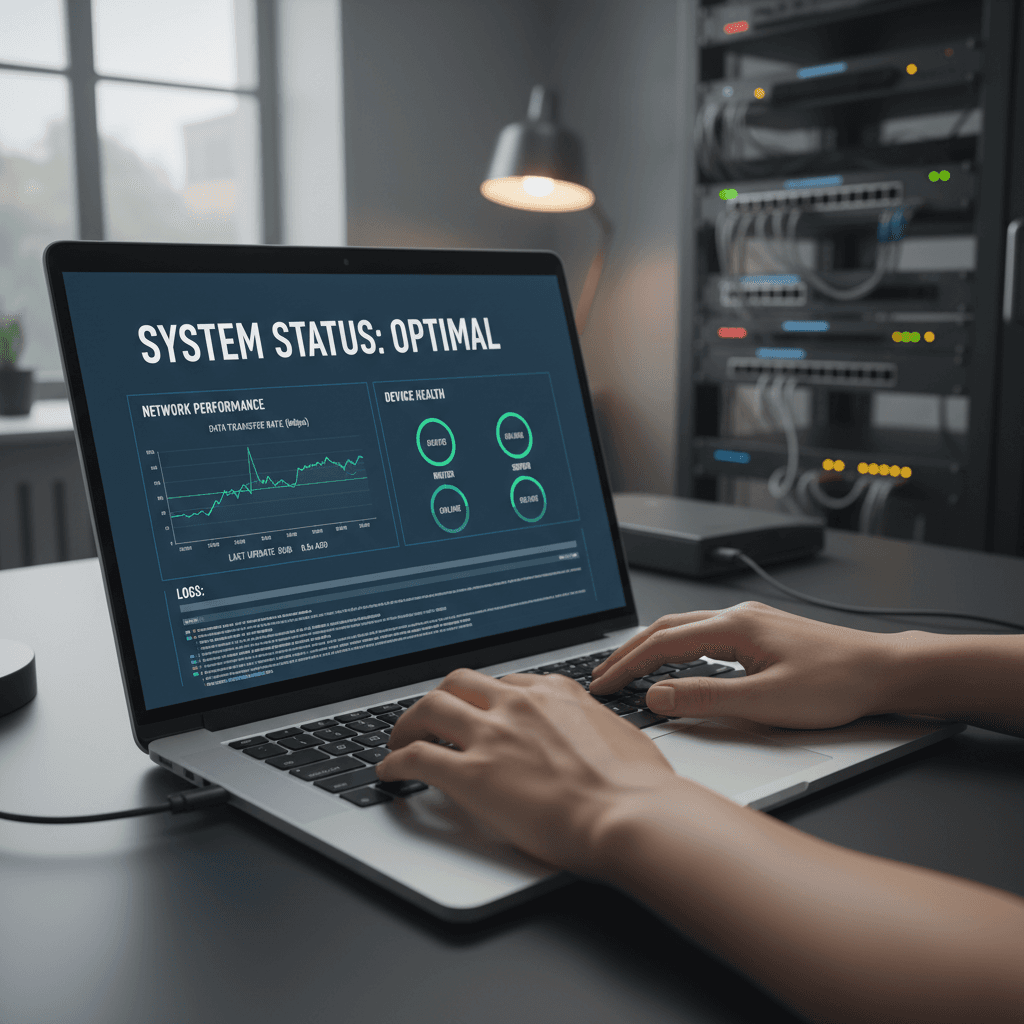 System monitoring and maintenance dashboard review